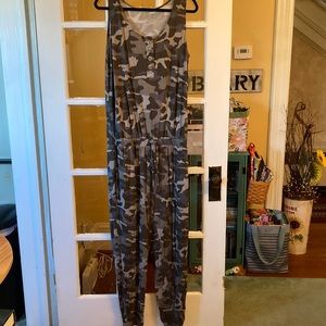 Camo Print Jumpsuit